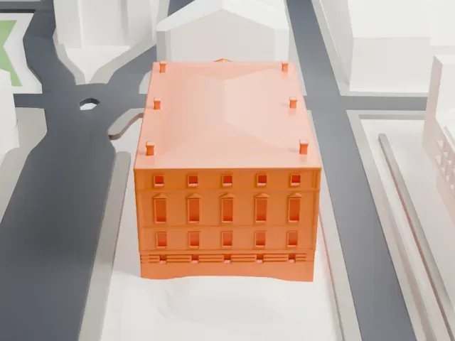 Royal Spanish Academy model, West view