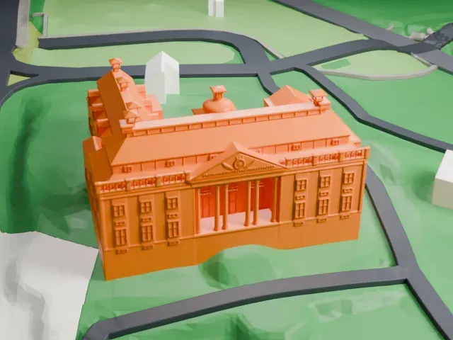 Royal Swedish Academy of Sciences model, North view