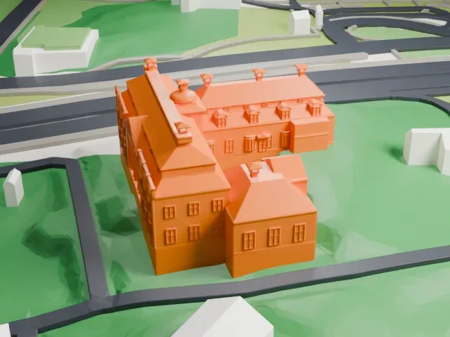 Royal Swedish Academy of Sciences model, West view