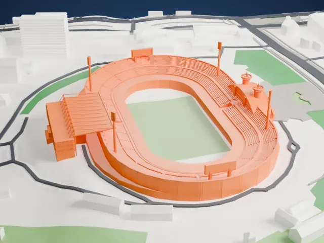 RSC Olimpiyskiy model, North view