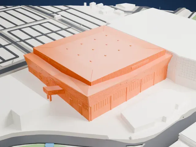 Rupp Arena model, East view