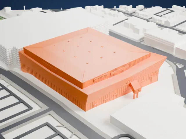 Rupp Arena model, South view