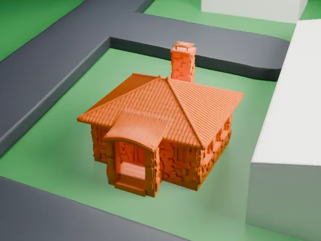 Rushmore Memorial Library model, East view