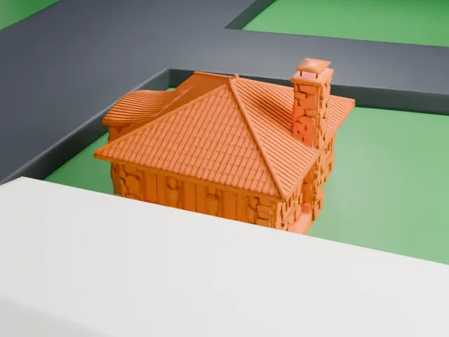 Rushmore Memorial Library model, North view