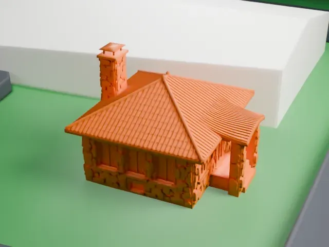 Rushmore Memorial Library model, South view