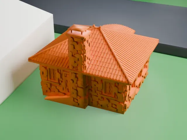Rushmore Memorial Library model, West view