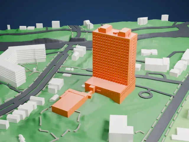 Russian Mission Residency model, North view