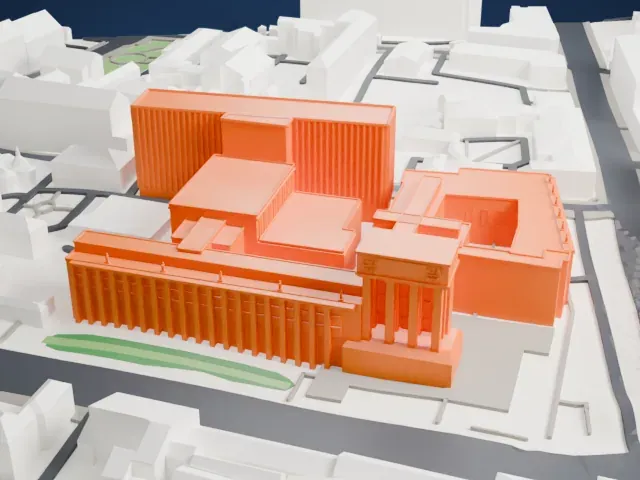 Russian State Library model, East view