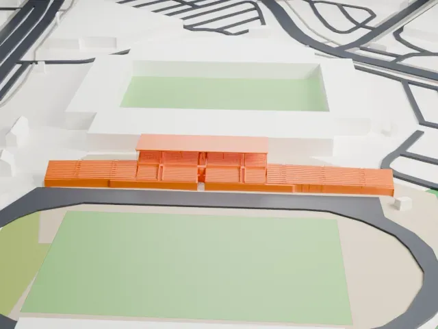 Ryavallen model, North view