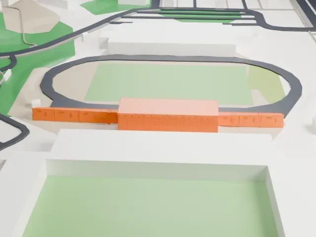 Ryavallen model, South view