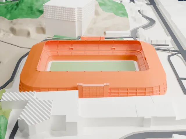 Sør Arena model, North view