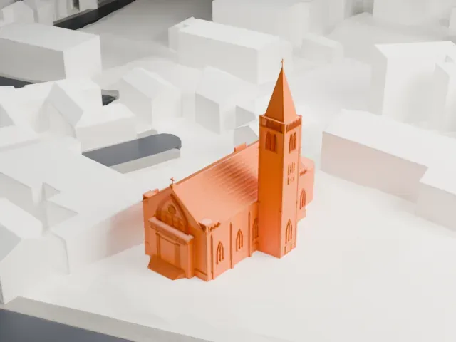 Sacred Heart Cathedral, Yokohama model, West view