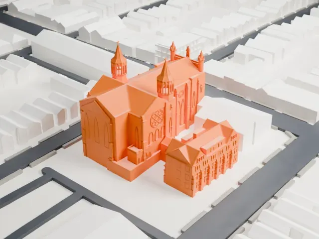 Sacred Heart Church, Jersey City model, East view