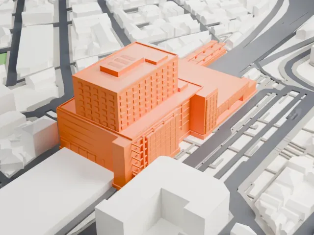 Sagami-Ōno Station model, North view