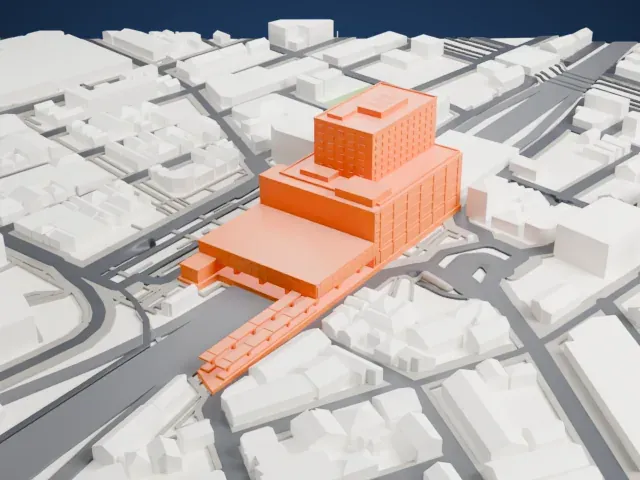 Sagami-Ōno Station model, South view