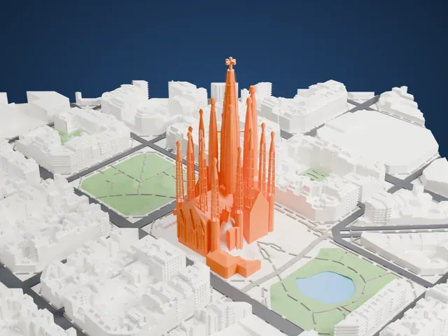 Sagrada Família model, East view