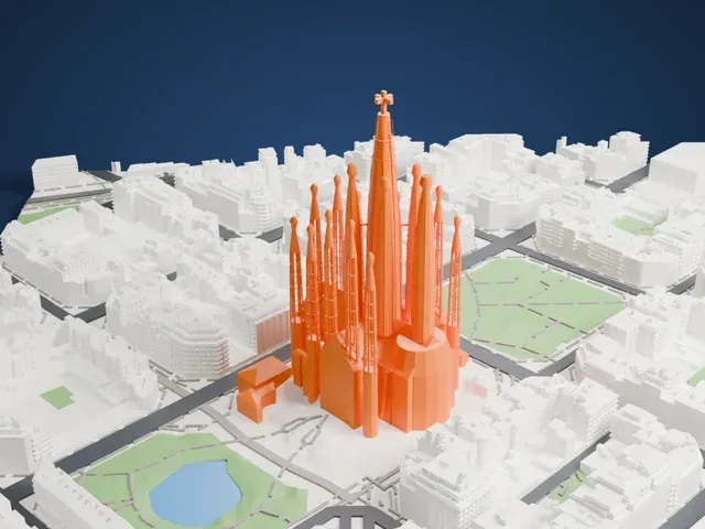 Sagrada Família model, North view