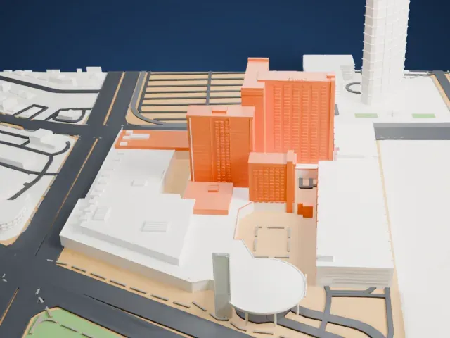 Sahara Las Vegas model, West view