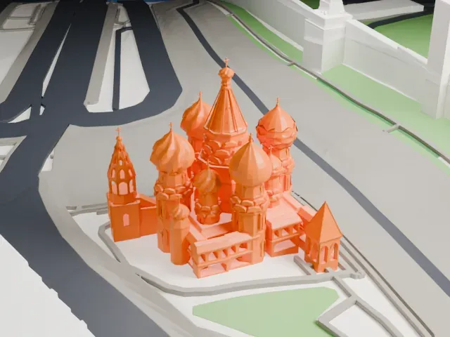 Saint Basil's Cathedral model, North view