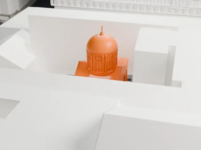 Saint Catherine's Armenian Church model, East view