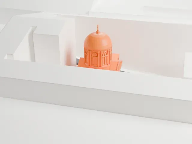 Saint Catherine's Armenian Church model, West view