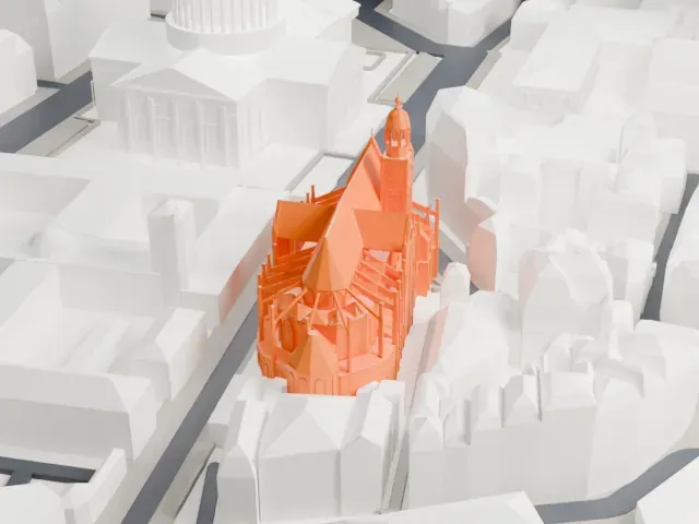 Église Saint-Étienne-du-Mont model, East view