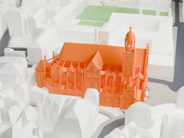 Église Saint-Étienne-du-Mont model, North view