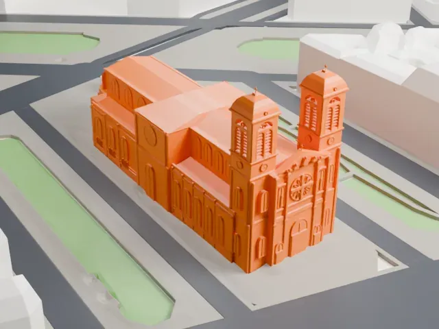 Saint-François-Xavier, Paris model, East view