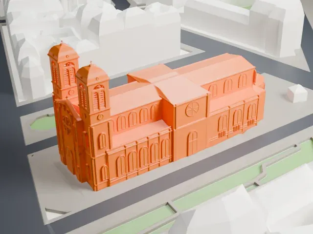 Saint-François-Xavier, Paris model, North view