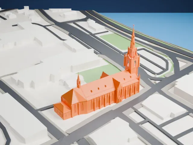 Saint-Germain Cathedral model, East view