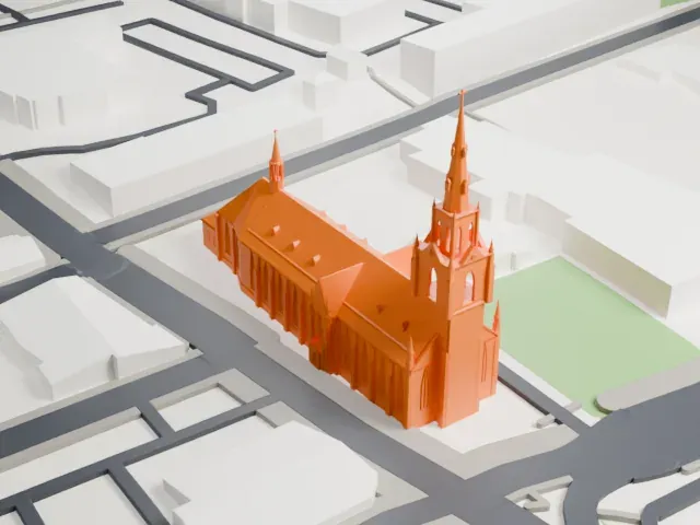 Saint-Germain Cathedral model, North view