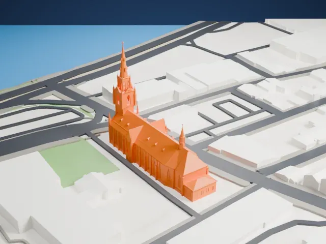 Saint-Germain Cathedral model, South view