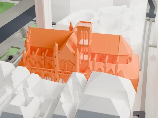 Saint-Germain l'Auxerrois model, South view