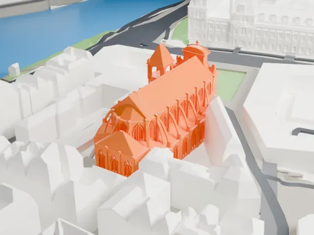Saint-Gervais-Saint-Protais model, East view
