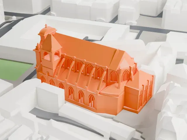Saint-Gervais-Saint-Protais model, South view