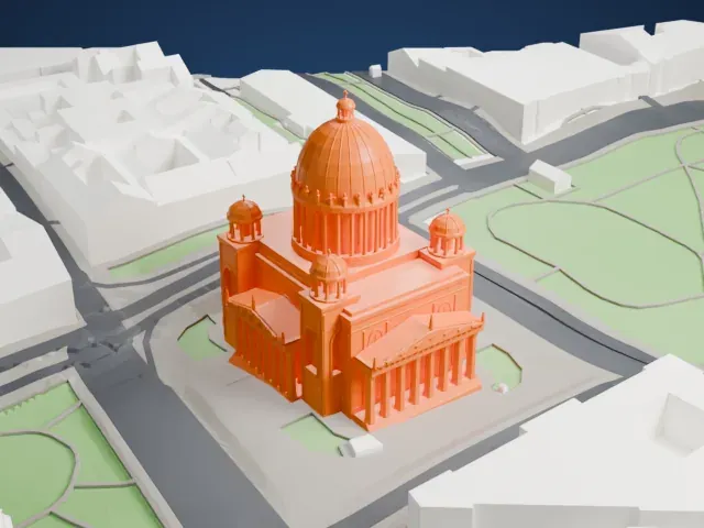Saint Isaac's Cathedral model, East view