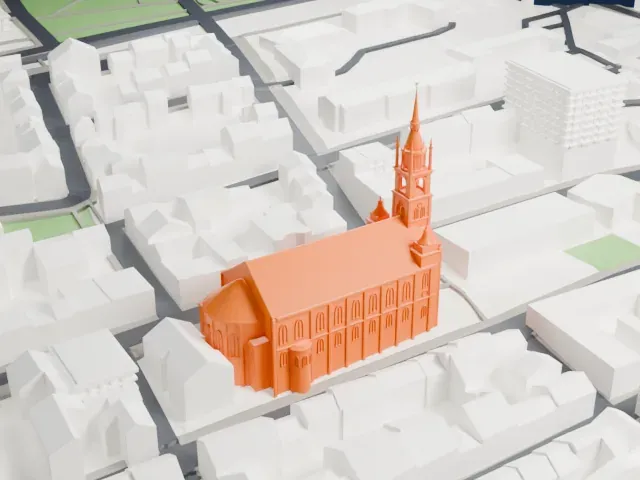 Saint-Jean-Baptiste Church model, North view