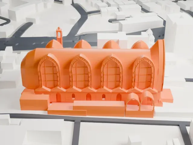 Saint Mark's Coptic Orthodox Cathedral model, North view