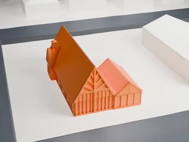 Saint Mary's Chapel, Carle Place model, North view