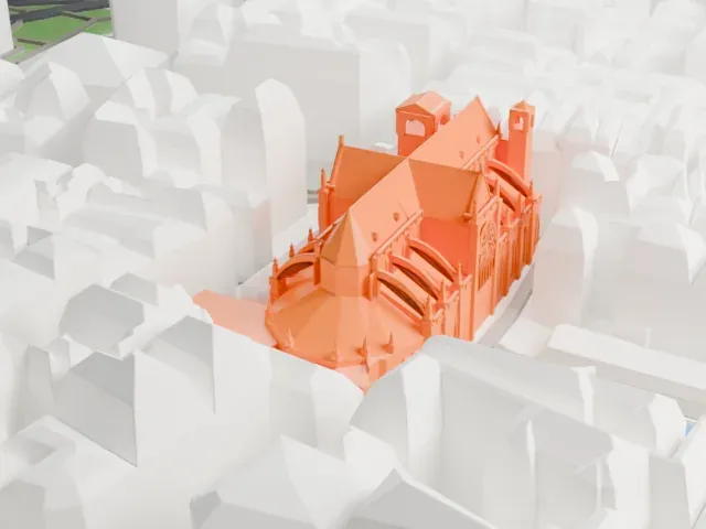 Saint-Merri model, East view