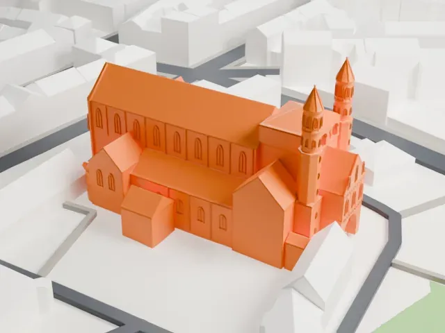 Saint Pantaleon, Cologne model, North view