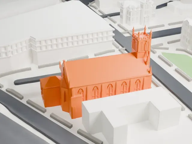 Saint Peter the Apostle Church model, East view