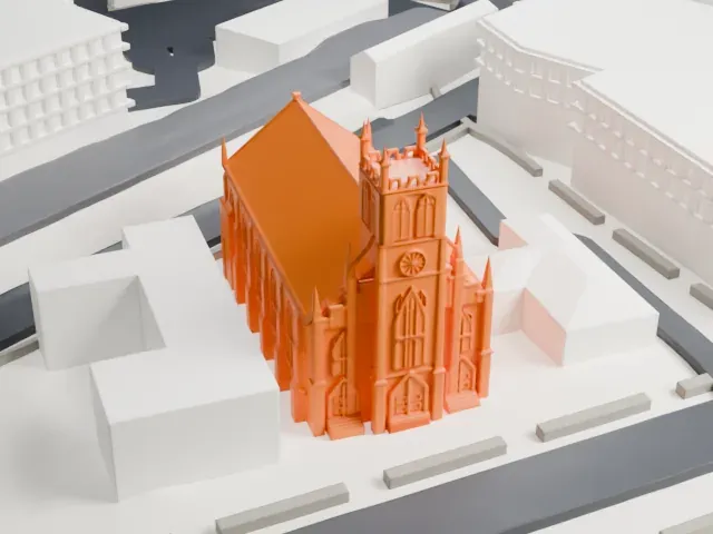 Saint Peter the Apostle Church model, North view