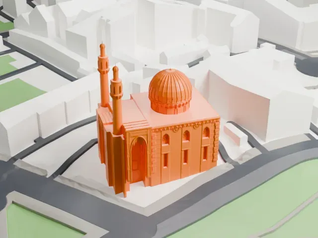 Saint Petersburg Mosque model, West view