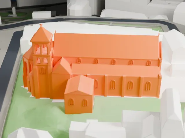 Saint-Pierre de Montmartre model, North view