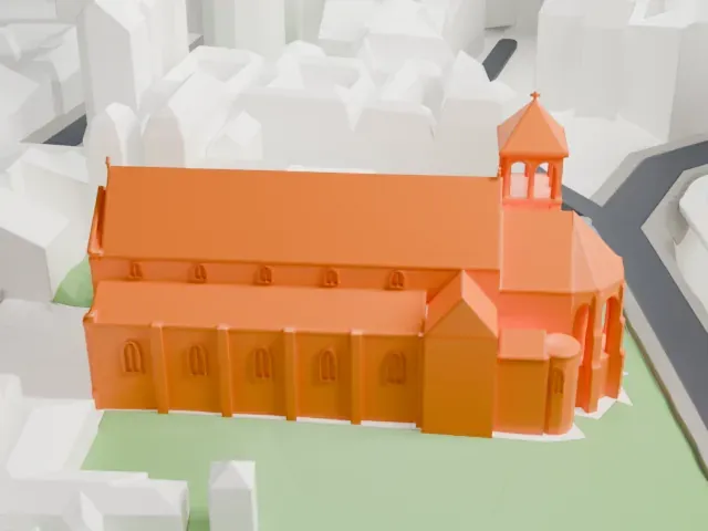 Saint-Pierre de Montmartre model, South view
