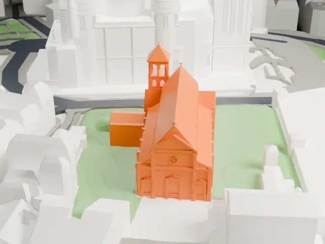 Saint-Pierre de Montmartre model, West view