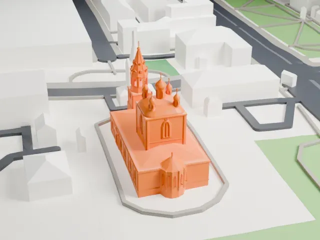 Saint Sampson's Cathedral model, East view