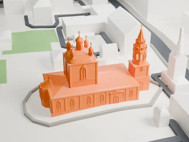 Saint Sampson's Cathedral model, North view