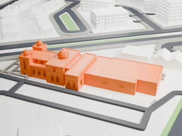 Saint Sauveur Cathedral model, North view
